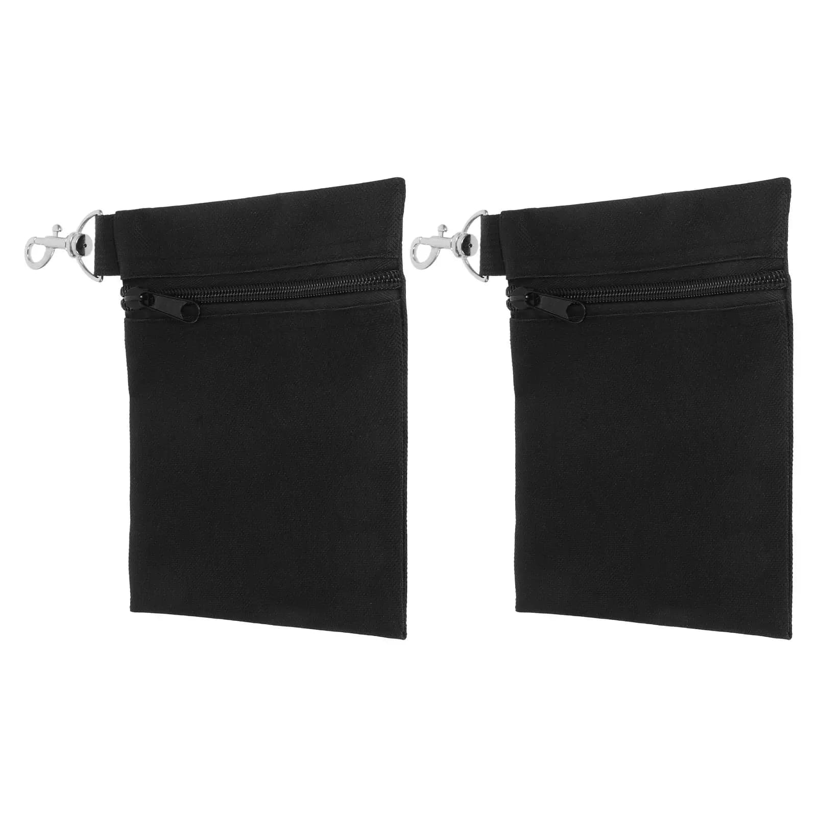 2 Pezzi Marsupio da Golf in Nylon con Clip a Moschettone Girevole e Chiusura a Cerniera per Tee, Marcatori Palla e Strumenti Divot