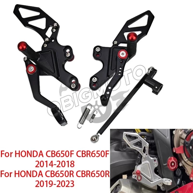 CBR 650 R 2023 Motorcycle CNC Adjustable Rear Set Rearsets Footrest Foot Rest For HONDA CB650R CBR650R CBR-650R 2019-2022