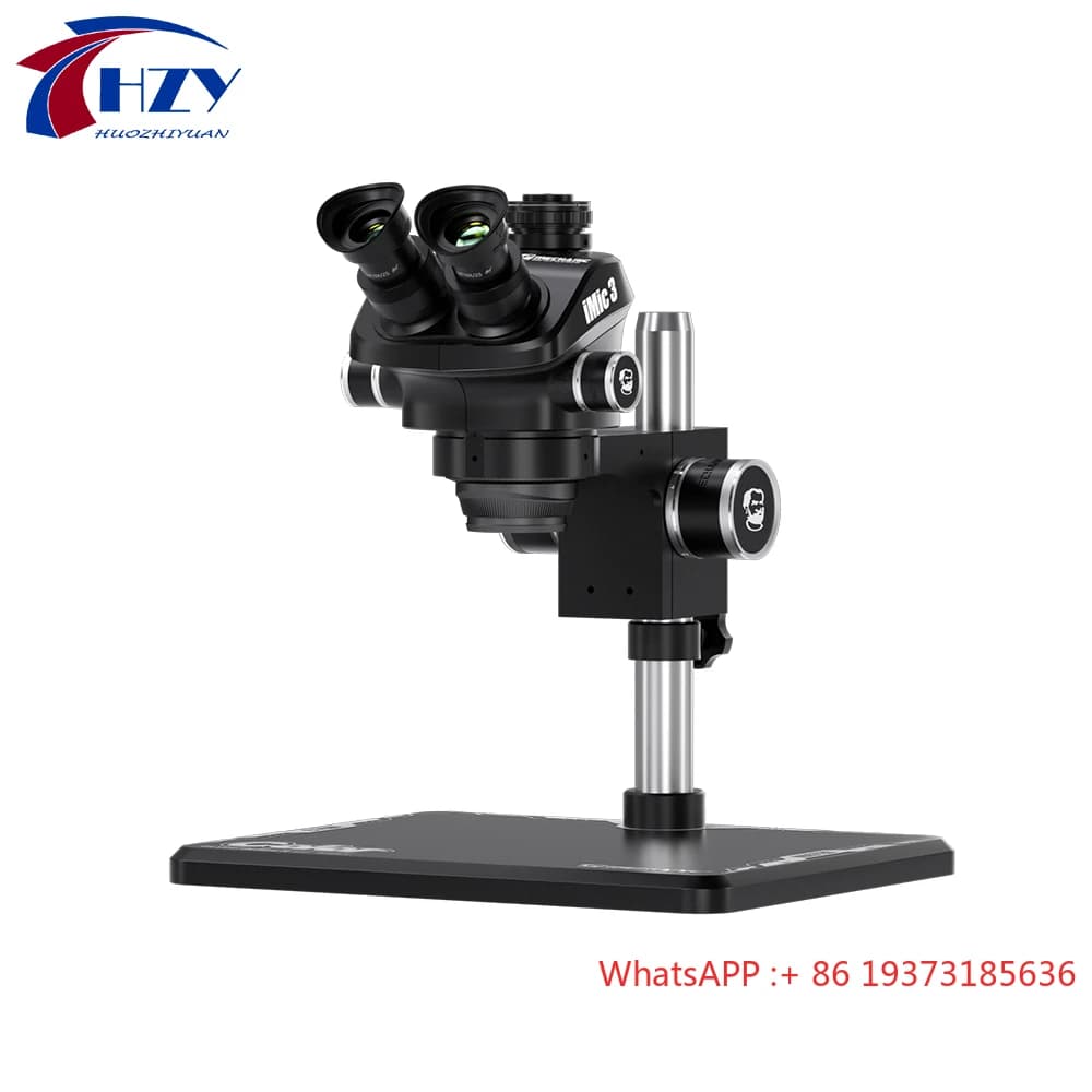 Ingrandimento microscopio stereo trinoculare MECCANICO 6,7-45X Inclinazione di 45 gradi Rotazione di 360 gradi Standard PL10 * 22
