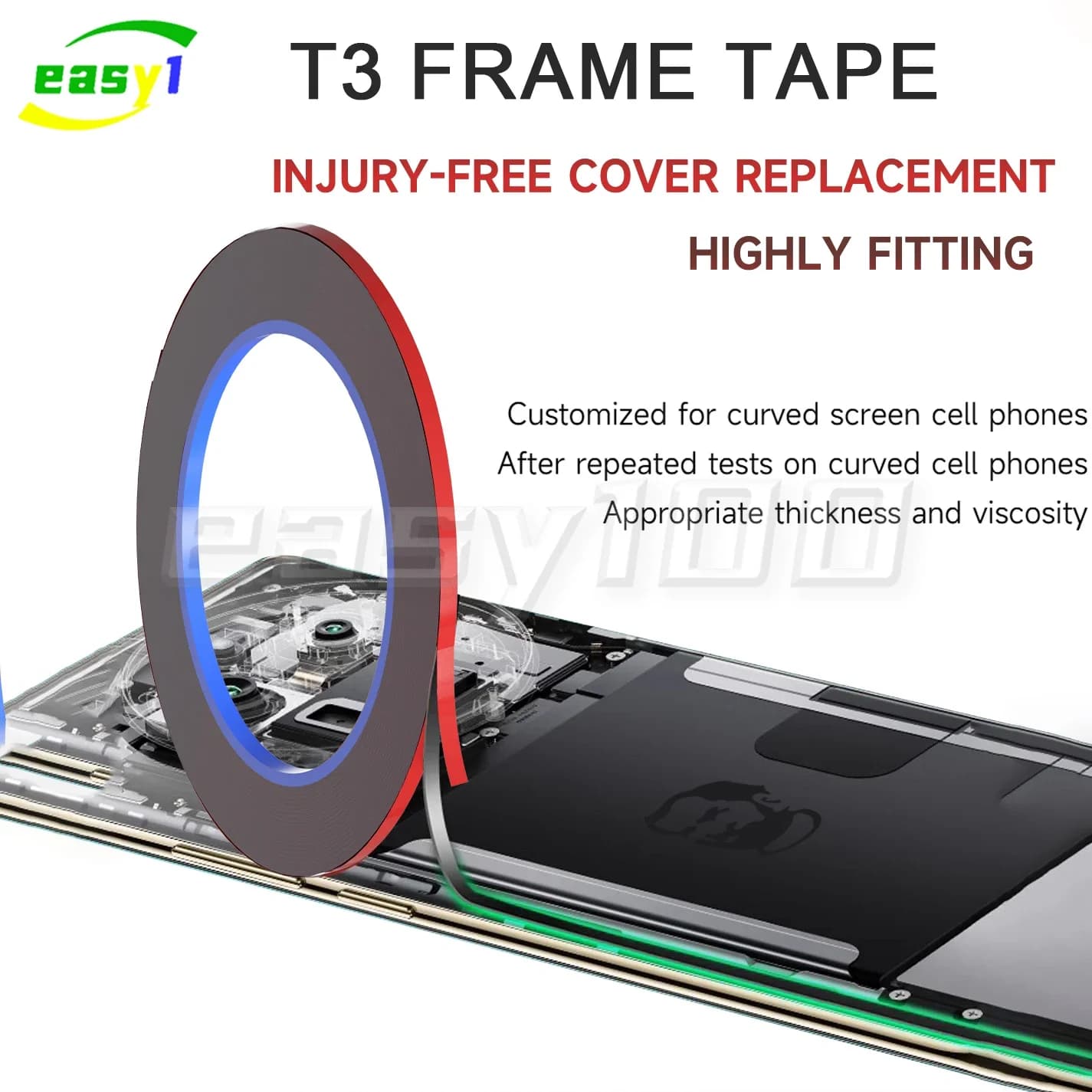 MECCANICO T3 Nastro adesivo biadesivo da 0,3 mm per montaggio schermo LCD Strumento di riparazione sigillante impermeabile per telefono cellulare