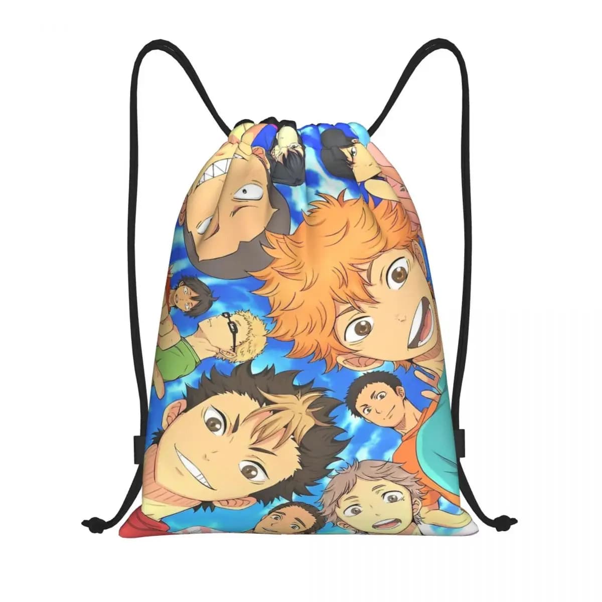 Anime Boy Volleyball Haikyuu Handbags with drawstring Sports backpack Gymnastic backpack Corded bags for exercise