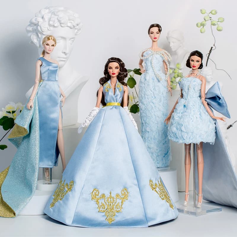 Xianxian Vestiti per le Bambole Vestito 1/6 Anime BJD 32 Centimetri Supermodelo Vestiti per Bambole Accessori Moda Blu Classico Ragazze Giocattoli FAI DA TE da Collezione