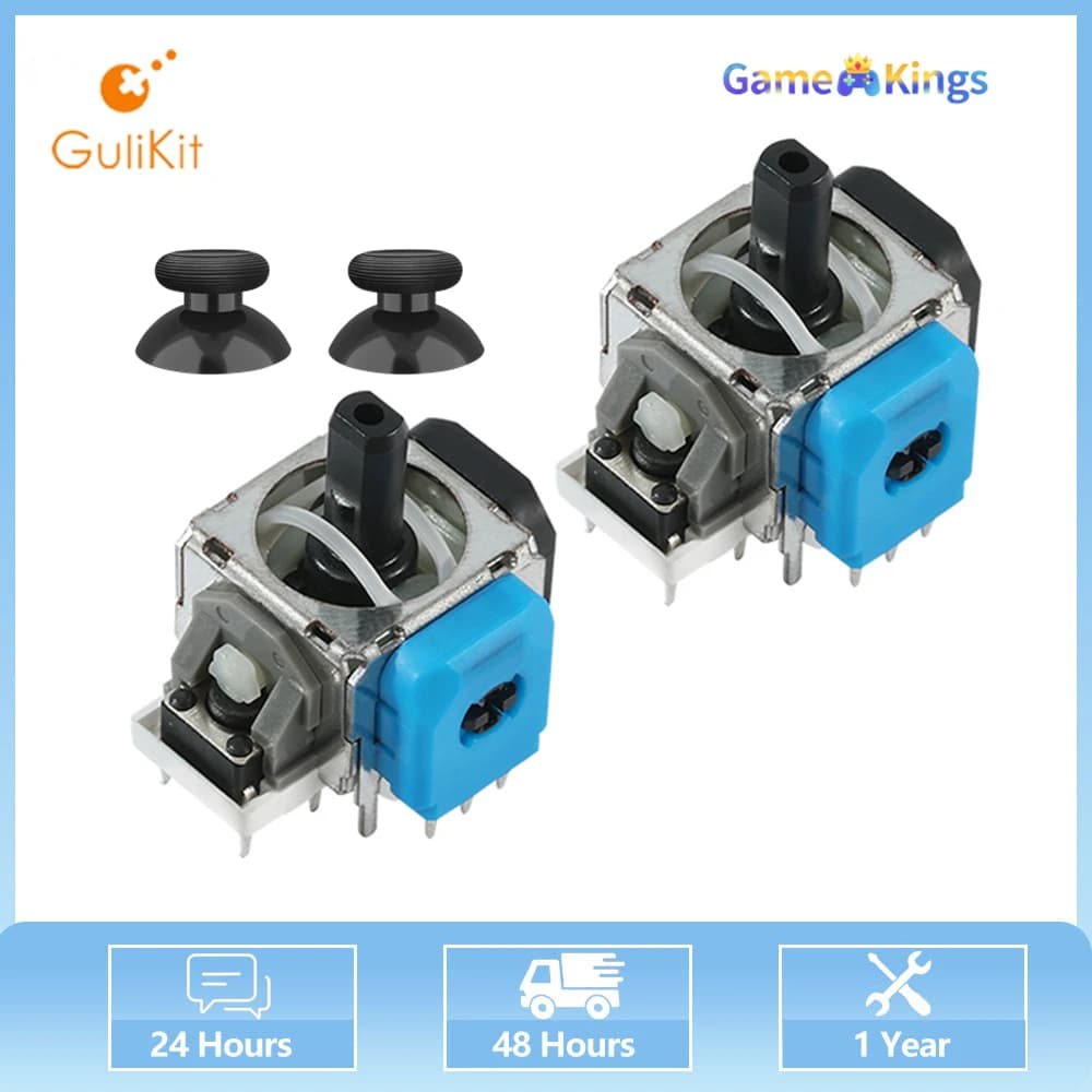 GuliKit per PS4 PS5 Gamepad Riparazione Joystick elettromagnetico TMR con tappo stick per sostituzione controller Switch Pro Xbox Series