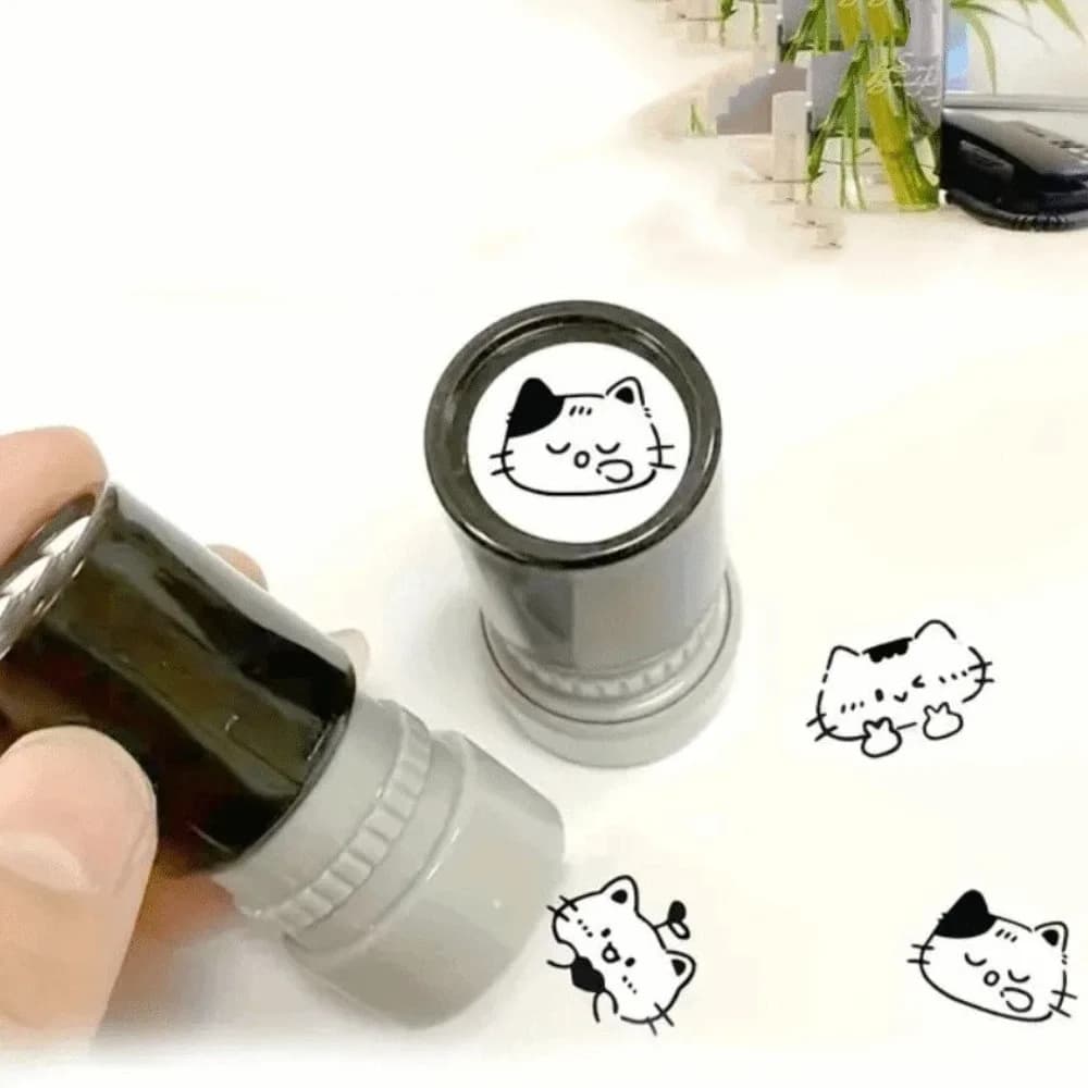 11Styles Black Cat Stamp Cat Designs Animal Shape Kitten Stamp Diary Collage Clean Imprints Cartoon Stamps Journal Decoration