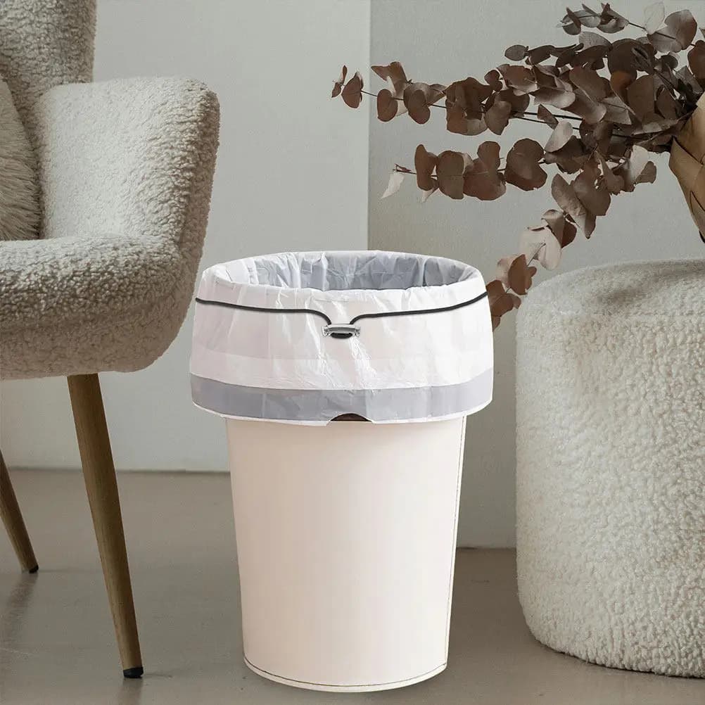4Pcs Elastic Garbage Bag Holders Band Trash Can Fasteners Anti-Fall Fixing Rings Adjustable Waste Basket Strap