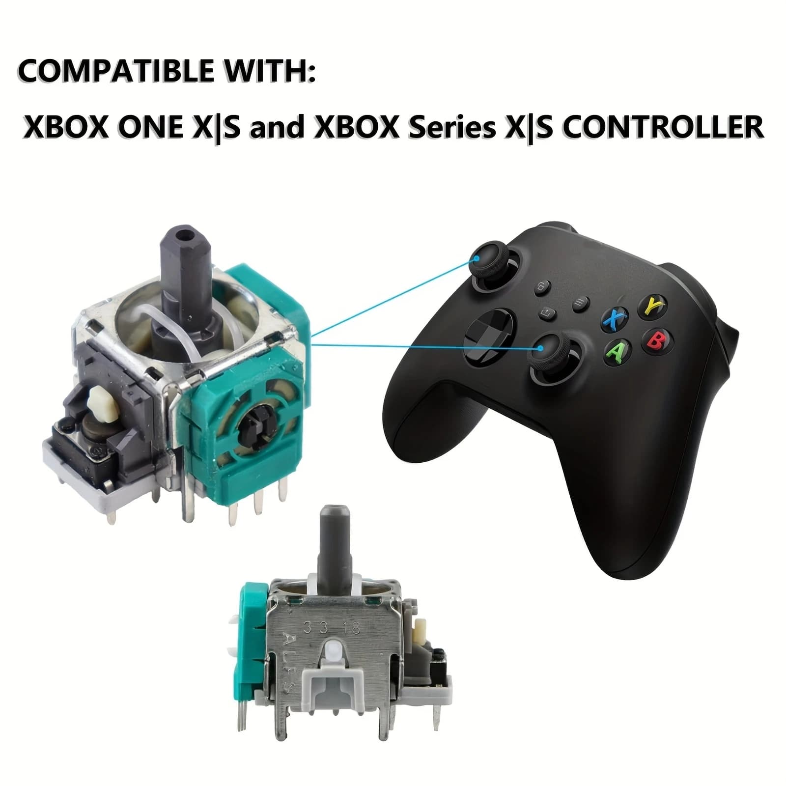 Kit di sostituzione joystick analogico 3D T8 T10 per controller XBOX ONE/Series X/S con testina rocker e accessori per cacciavite