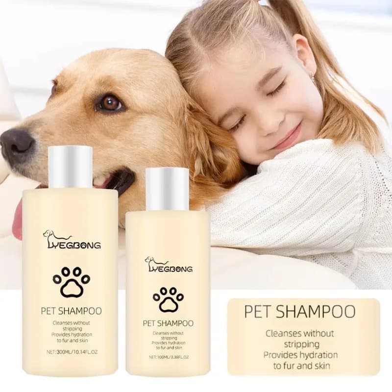 100/300ML Shampoo per animali domestici gatto cane capelli ammorbidente Gel doccia Anti acaro idratante prurito pulisce i capelli rimuovere lo sporco odore prodotti per animali domestici