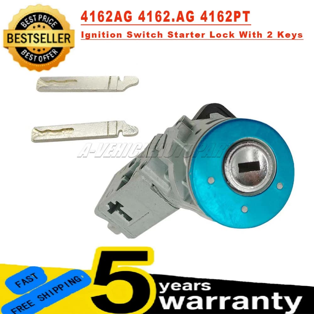4162PT 4162AG Per Citroen C3 Nuovo Berlingo Interruttore di Accensione con Blocchetto e 2 Chiavi, Facile Installazione, Accessori Auto