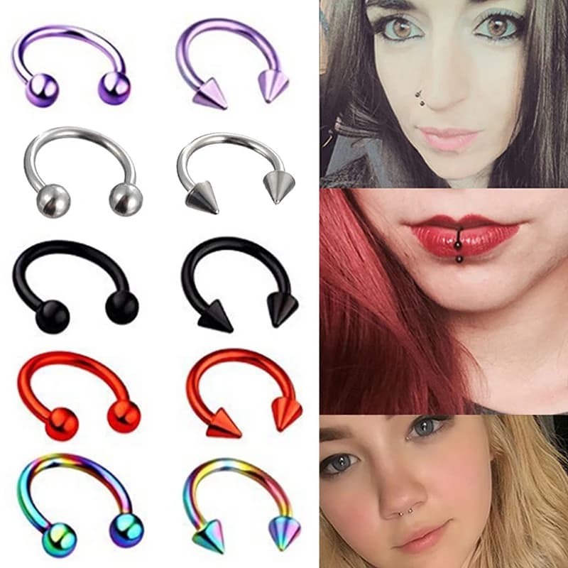 1 pz titanio Piercing Nariz circolare per setto capezzolo gioielli Helix Tragus orecchino naso Brincos labbro sopracciglio gioielli per il corpo