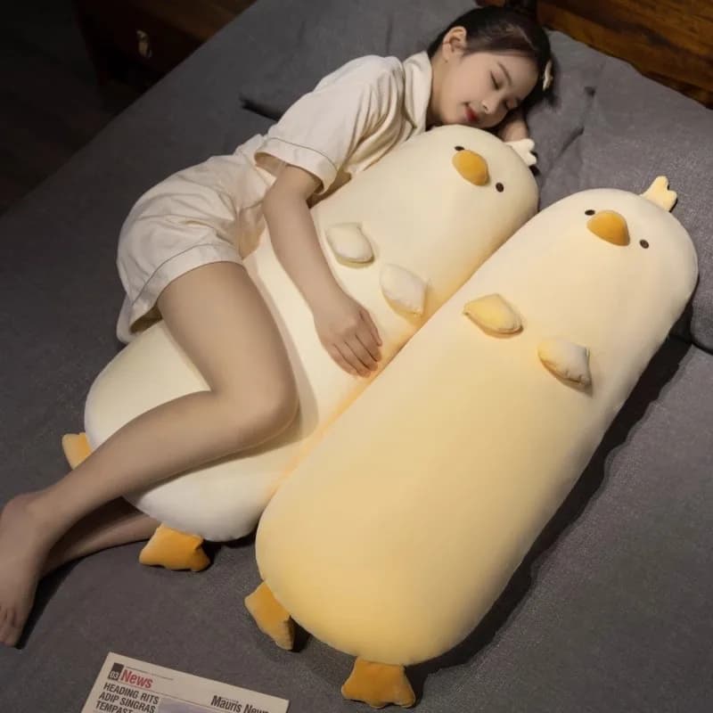 Adorabile Cuscino Giocattolo a Forma di Cane in Peluche Lungo per Ragazze, con Copertura Rimovibile e Imbottitura Morbida in Cotone PP