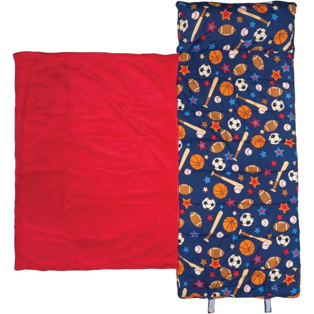 Tappetino per il riposo con stampa per bambini, con coperta morbida, cuscino rimovibile e maniglia per il trasporto, per bambini e bambine, ideale per l'asilo nido e la scuola materna