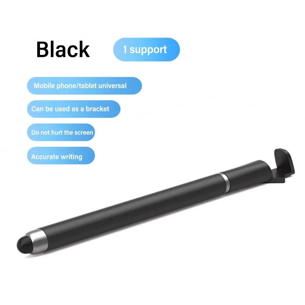 Penna stilo ad alta precisione multifunzione con supporto per telefono Penna touch per schermo Penna da disegno capacitiva 3 in 1 per tablet mobile