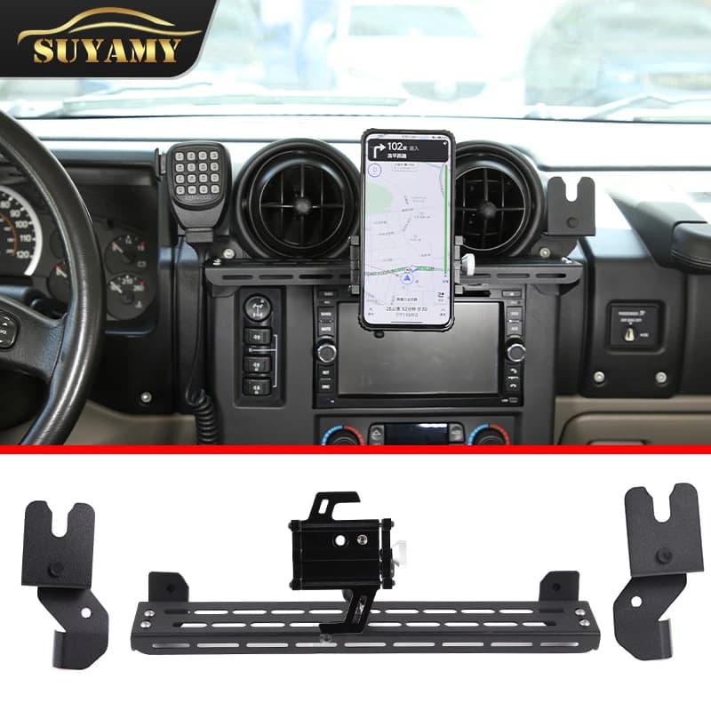 Supporto per microfono per Auto supporto per microfono portatile Radio Walkie Talkie supporto per staffa per Hummer H2 2003-2007 accessori Auto interni
