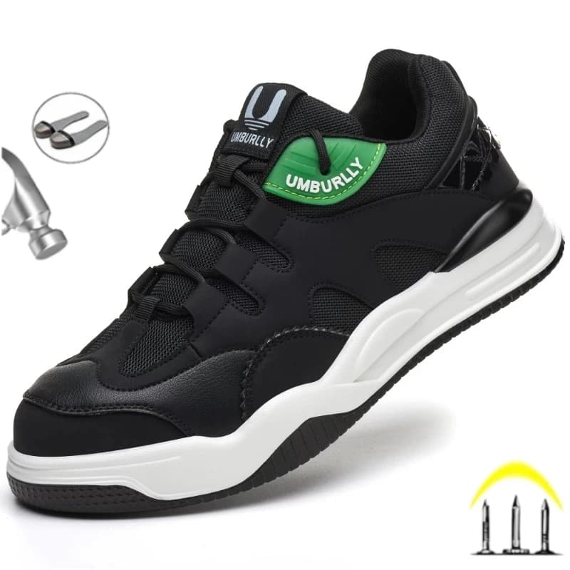 Fashion 2025 New Work Shoes Men Steel Toe Anti Smashing Indestructible Sneakers Splicing Design Comfortable Male Footwear