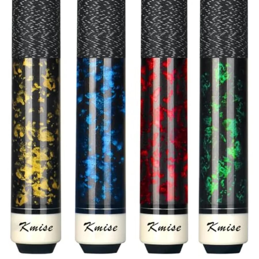 Set di Stecche da Biliardo, Stecche in Acero Canadese in 4 Colori, Stecche da Biliardo per Adulti, Tacos de Billar per Principianti