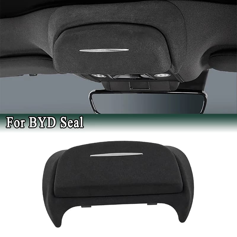 For BYD Seal Interior Glasses Case Black ABS / Suede Ceiling Sunglasses Storage Box Holder Interior Accessories