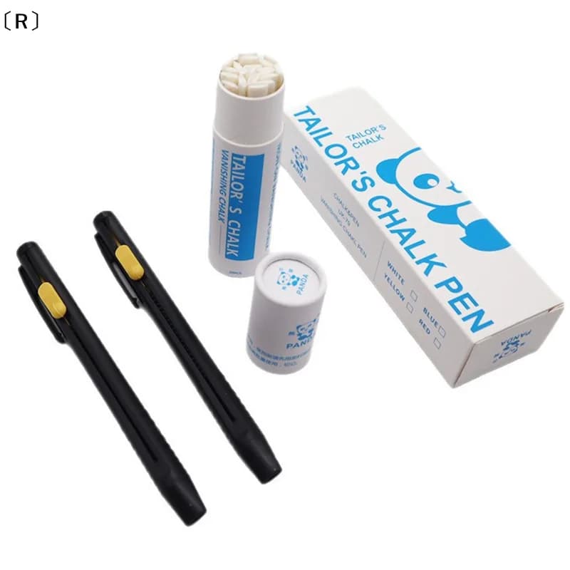 〔R〕2 Pens+20 Premium Refills Chalk Pencil Patchwork Disappearing Fabric Marker Pens For DIY Craft Sewing Marking Chalk Sewing
