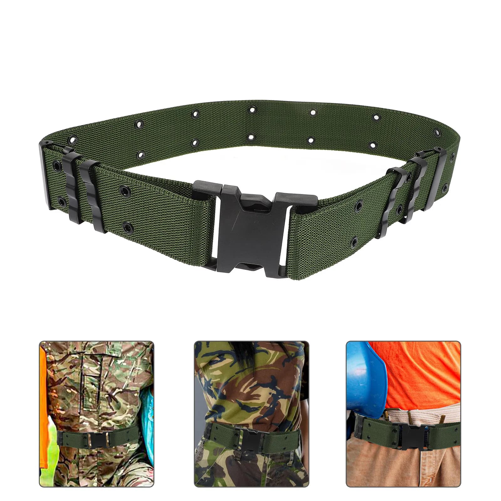 Cintura da lavoro resistente per esterni, ideale per campeggio, caccia, alpinismo, corsa, operazioni sul campo e uniformi (1 pezzo)