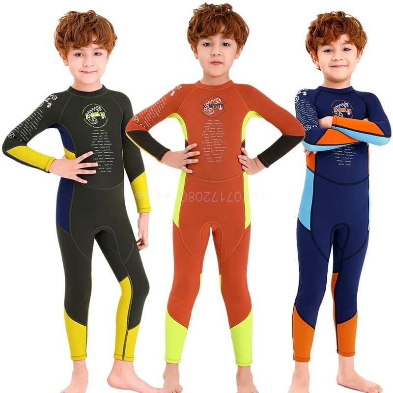 Muta Subacquea Integrale in Neoprene da 2,5 mm per Bambini/e, Costume da Bagno UPF 50+ per Surf, Snorkeling e Immersioni