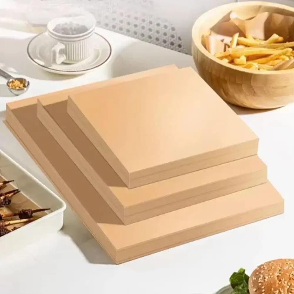 50/100PCS New Waterproof Baking Paper Non-stick Food Grade Parchment Baking Sheet Oil Resistant Grilling Paper Mat Air Fryer