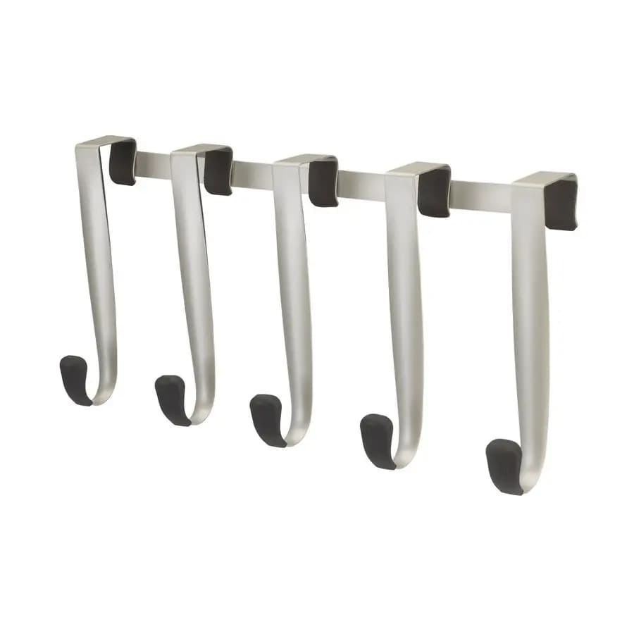 Schnook Steel OverTheDoor MultiHook 5 metal hooks measure 18 x 8 perfect for hanging bathrobes, towels, shower accessories and bathroom