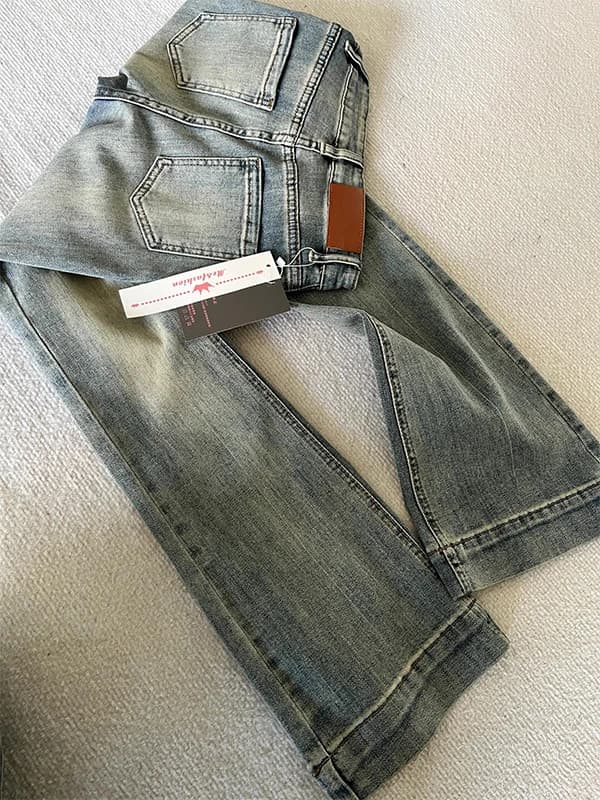 High Waist Slim Fit Bootcut Jeans Women's Retro Washed Loose Leggings Comfortable plus Size Denim Pants Casual Wear