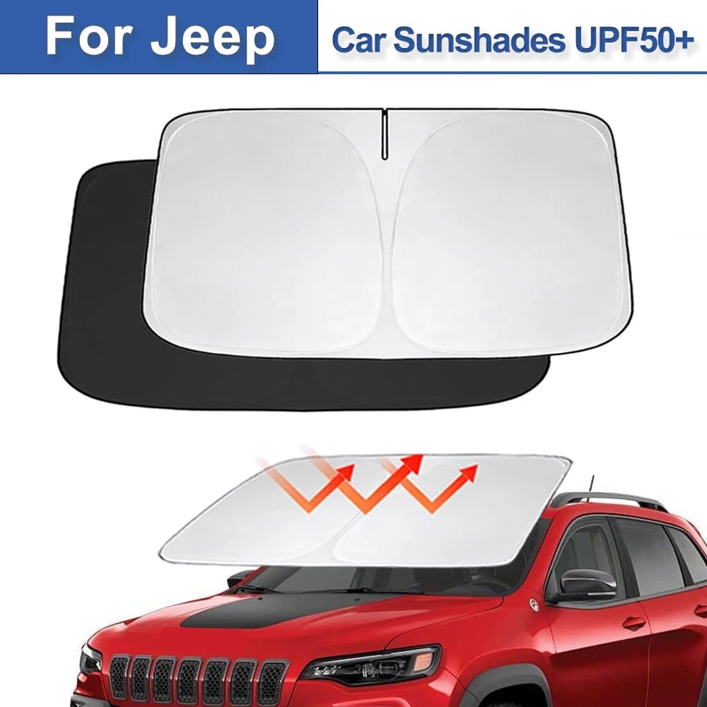 Parabrezza per auto Parasole per Jeep Renegade Compass Grand Cherokee Visiera parasole Protezione UV Ricambi auto