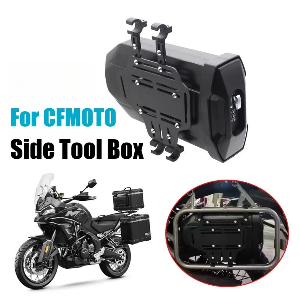 For CFMOTO 700MT 800MT 450MT 1000MT-X 800MT-X Motorcycle Side Tool Box Toolbox First-aid/ Breakdown Kit Waterproof Storage Box