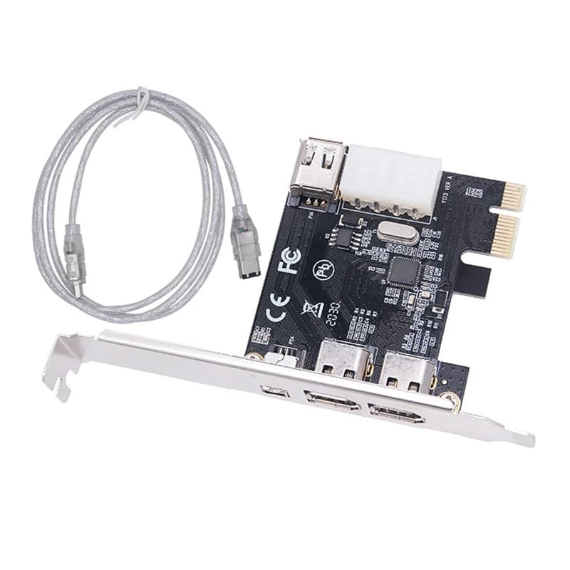 Pci-e 1X 1394 scheda di acquisizione Video DV HD a 4 porte scheda Firewire 800/400/200/100Mbps supporta la commutazione a caldo per Desktop