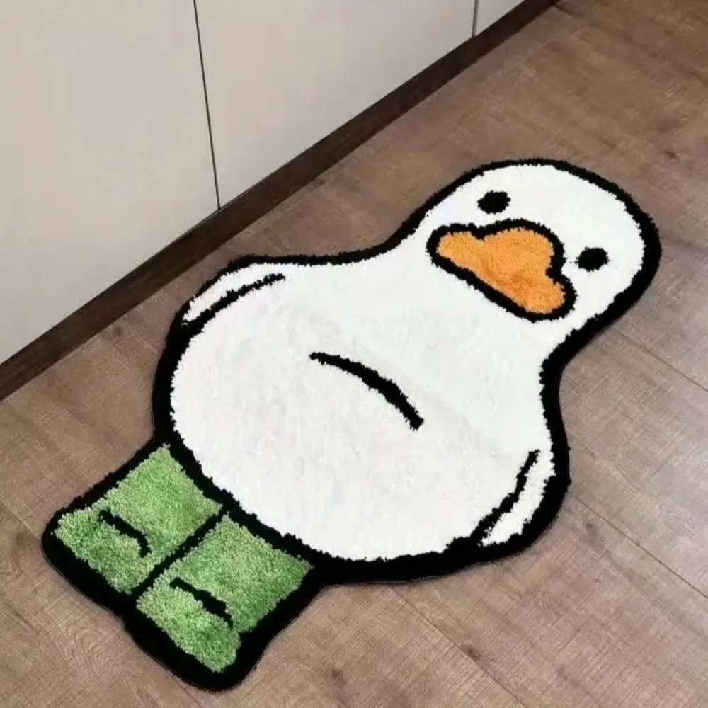 VIKAMA Cartoon Duck Tappeto Decorazione della casa, camere da letto e porte d'ingresso, fornisce calore in inverno, tappetino assorbente d'acqua