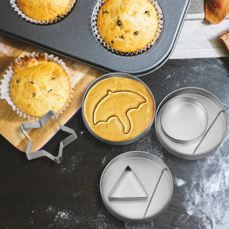 Serie di giochi coreani di zucchero e caramelle Dalgona Candy Cookie Ombrello Triangolo stella Stampo per zucchero Caramelle per kit di strumenti per dessert da forno