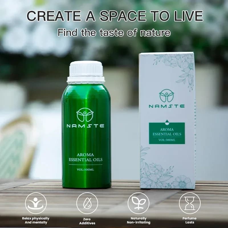 Namste 500ML Diffusore di aromi Oli essenziali Otto volte Essenza concentrata Profumo Aroma Fragranza per la casa Deodorante per ambienti