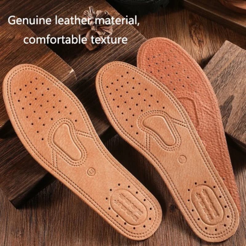 Leather Solette for Men and Women, Breathable, Suitable for Summer, Absorb sweat, Comfortable, Mirror, Leather Bovina, for Sport Shoes
