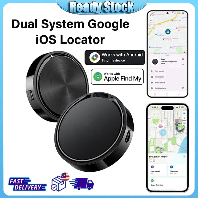 Smart Tag for Apple Find My or Google Find Hub Bluetooth Tracker Both Android IOS Compatible Location Tracker for Pets Cars
