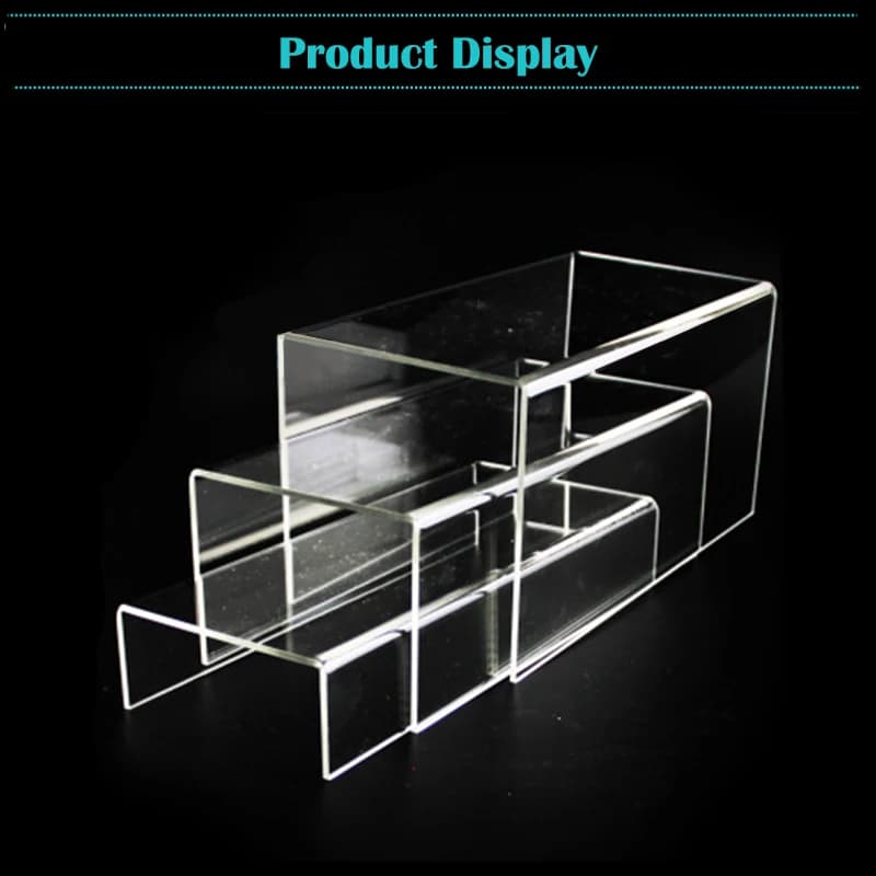 Acrilico trasparente a forma di U di Visualizzazione Gioielli Cremagliera del Sacchetto Scarpe Giocattolo Cosmetici Supporto Dell'organizzatore Display Stand Display del Contatore Cremagliera