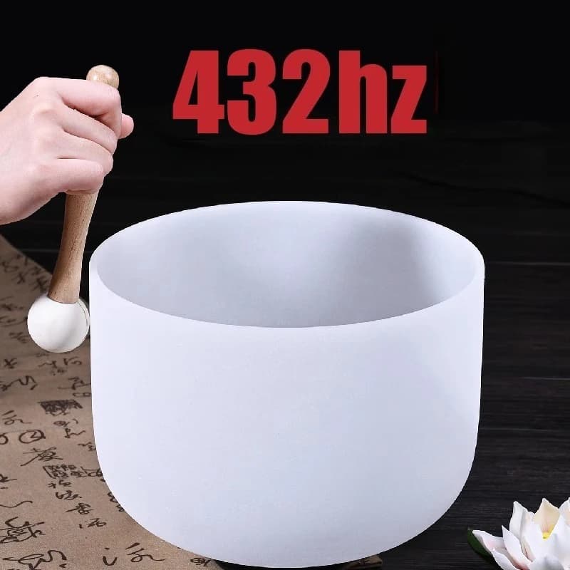 Crystal Singing Bowls 432hz Meditation Quartz Bowls Professional Yoga Sound Healing Large Sound Bowl Mindfulness Percussion