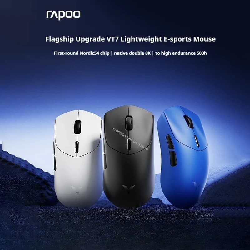 Mouse da gioco wireless RAPOO VT7 MAX 2.0 PAW3950 8K 45000 DPI Ergonomia Mouse da gioco FPS leggero Accessori per giocatori personalizzati