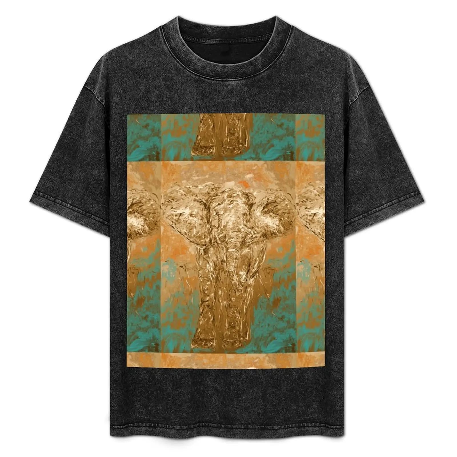 T-shirt Elephant in Africa, top casual estivo leggero a maniche corte