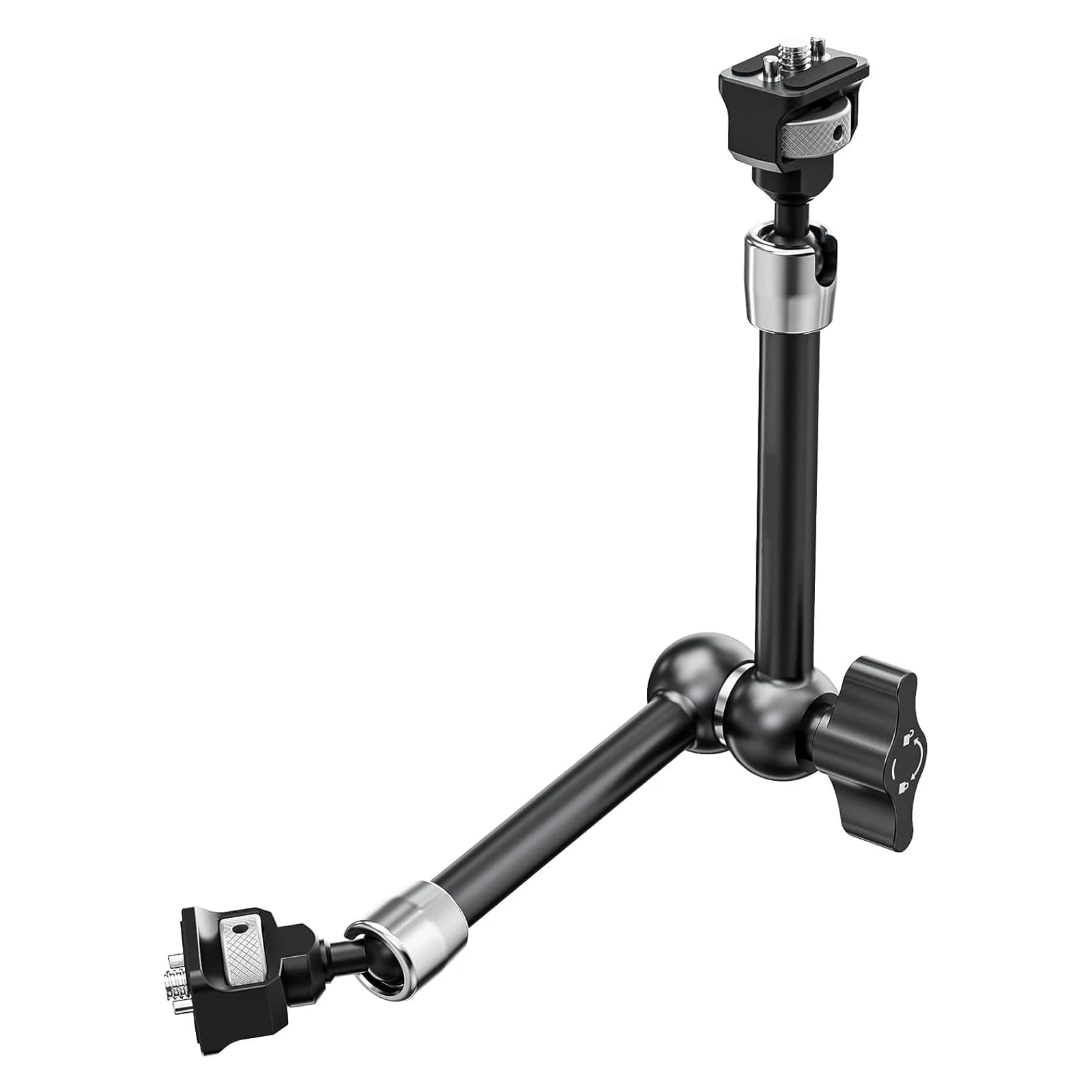 Braccio magico articolato Lanxire da 11" con 360 ° Testine a sfera e perni di posizionamento per ARRI, supporto per monitor della fotocamera con viti da 1/4" per DSLR