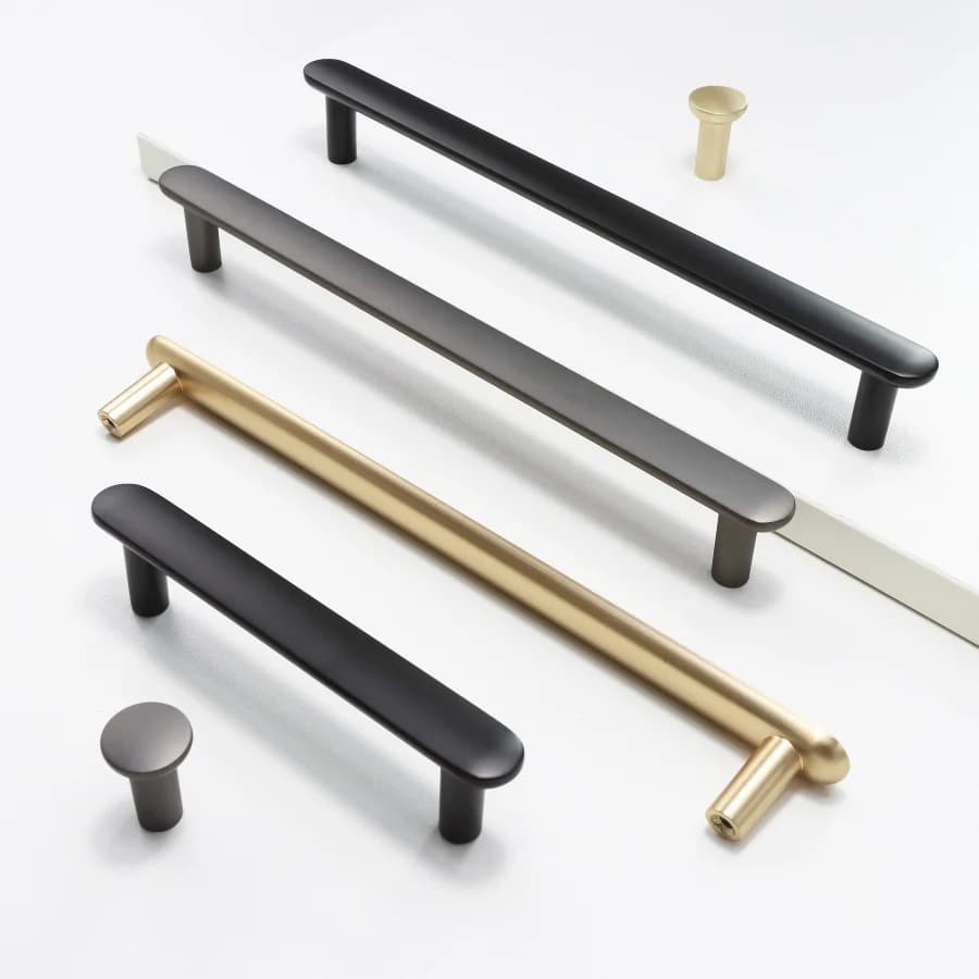 Maniglie solide minimaliste per armadietti, cassettiere, maniglie per porte dell'armadio, pomelli per cassetti dell'armadio, ferramenta per mobili da cucina