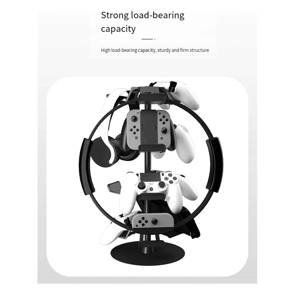 diNecessity di 4 level swivel play controller and headphone support for multilayer headphone support for PS5 switch