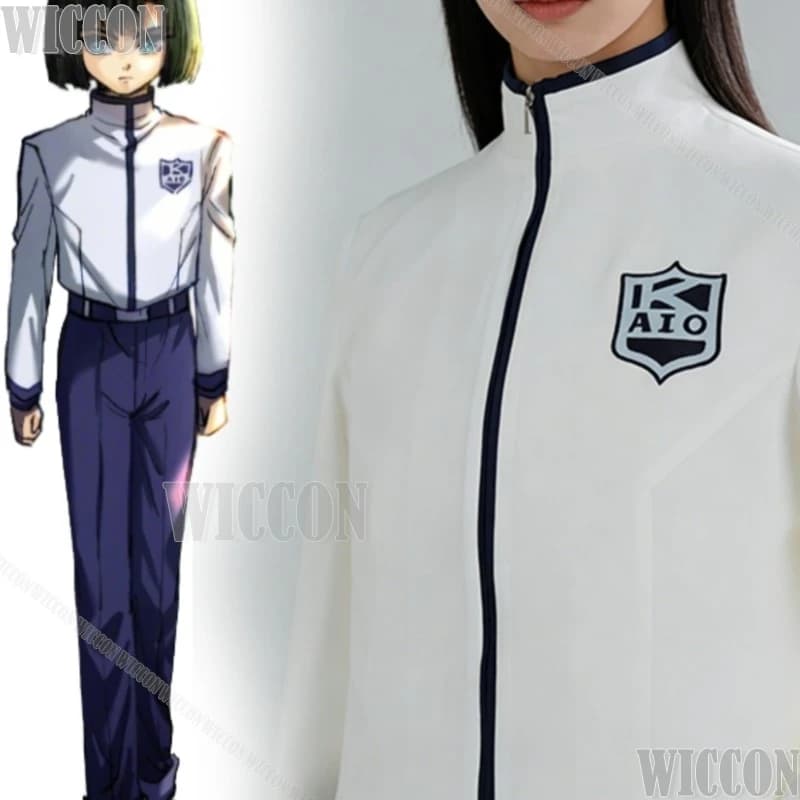 Costume da Cosplay di Toya Akira con Parrucca, Classico Anime Manga Hikaru no Go, Uniforme Unisex per Halloween, Top Bianco per Natale e Carnevale