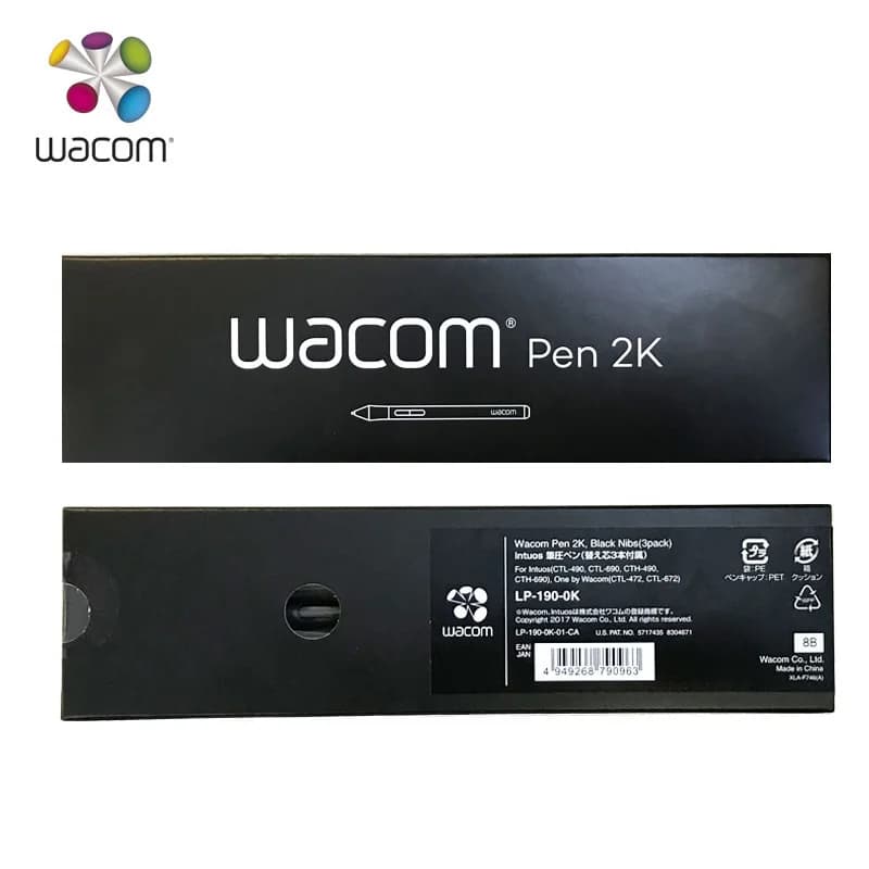 Penna da disegno Wacom per intubazione CTL-490 / 690 CTH-490 / 690 One by Wacom CTL-472 / 672 tavolette da disegno (LP-190-2K)