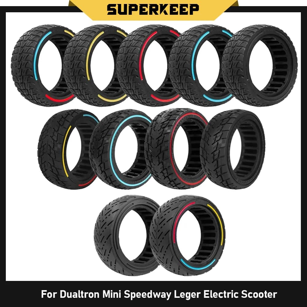Pneumatico solido fuoristrada 8.5x2.5 per scooter elettrico Dualtron Mini Speedway Leger, resistente alle forature, parte di ricambio durevole.