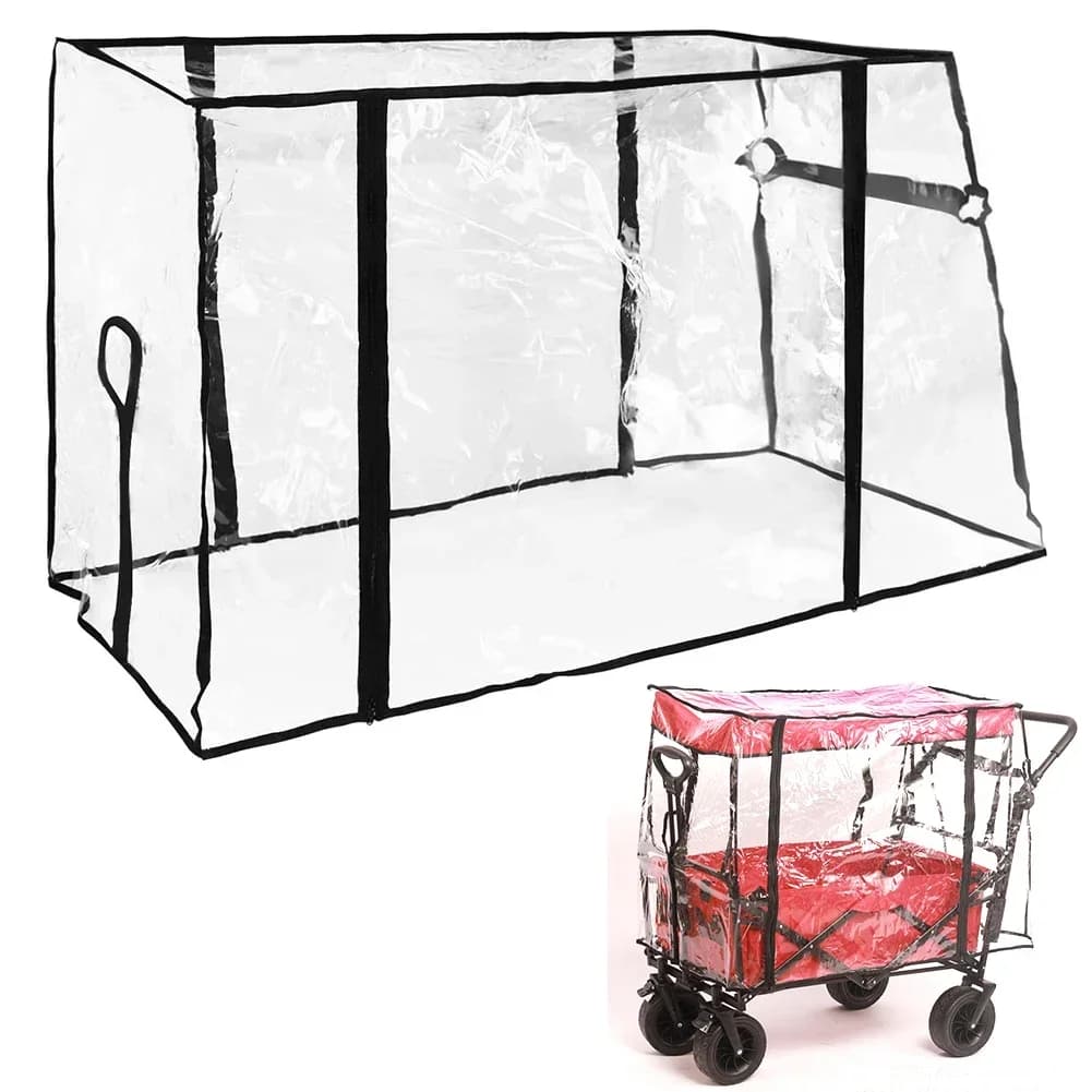 Carrello per passeggino da esterno Copertura antipioggia Protezione impermeabile in PVC per carrelli da campeggio Adatto a carrelli 35 37 lunghi e 18 21 larghi