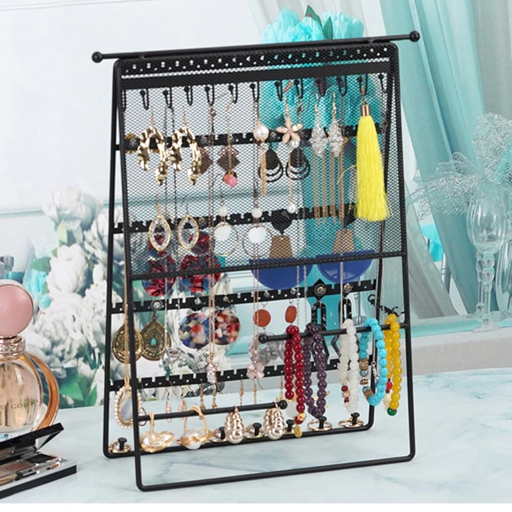 Desk folding jewelry rack jewelry display stand earring necklace bracelet ring jewelry manager