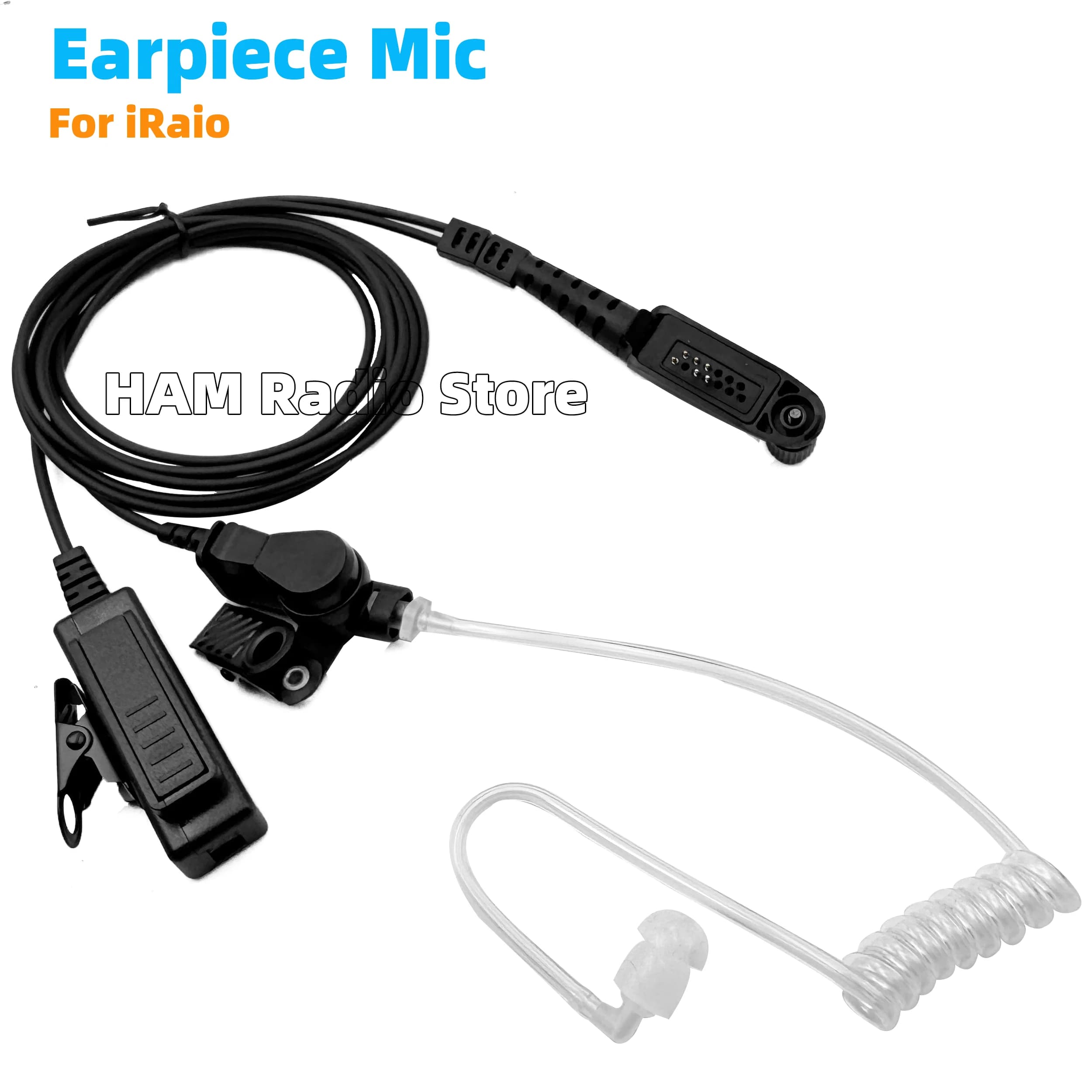 Auricolare con Microfono PTT e Tubo Acustico per Radio Walkie Talkie Iraio UV-98 Plus, UV-99, Bajeton BJ-9000, Radtel RT-950, RT-950 PRO