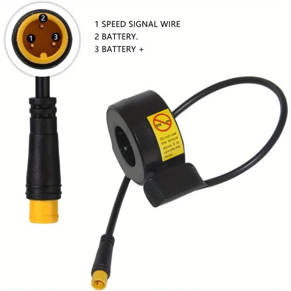130X Thumb Throttle Accelerator Electric Scooter 3 Pin Waterproof Connector Speed Control Handlebar Ebike Spare Part