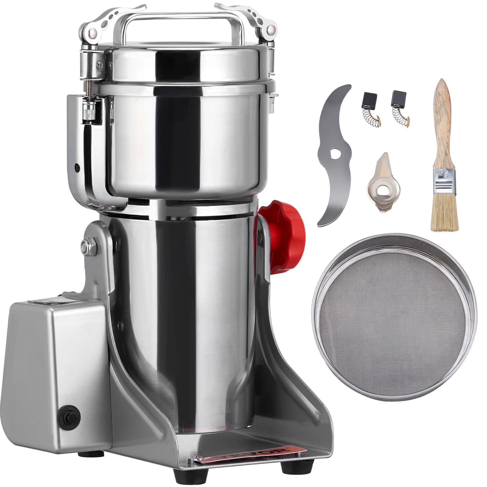 SucceBuy 150-2500g Macinacaffè Elettrico Macinacaffè Altalena Commerciale Macinacaffè per Erbe Secche Grani Spezie Cereali Caffè Mais