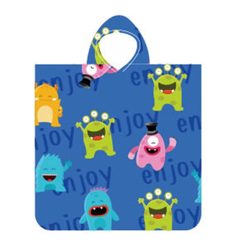 Accappatoio con Cappuccio per Bambini a Tema Cartone Animato, Antivento, Assorbente e ad Asciugatura Rapida, Ideale per Terme